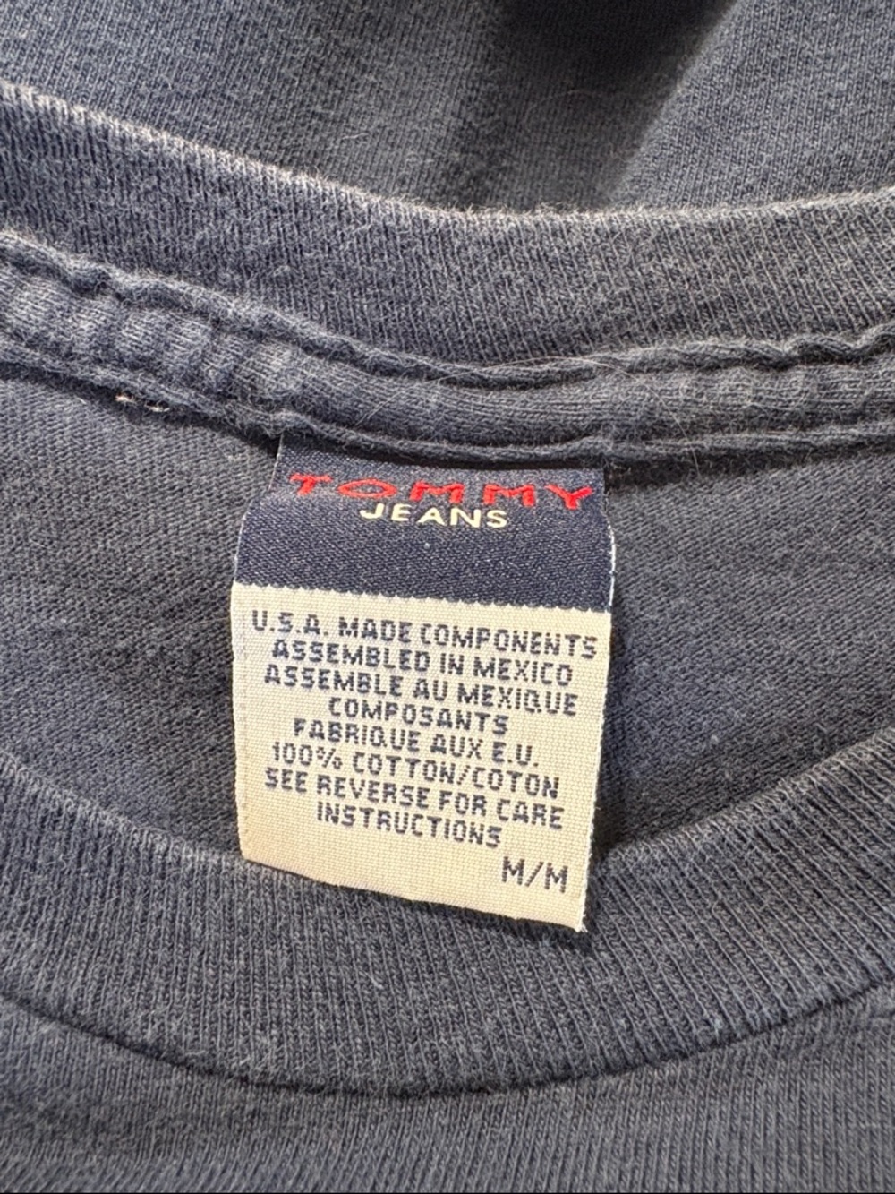 Tommy Jeans Men's Short Sleeve Blue T-Shirt - Size M (225-1) - Picture 3 of 4